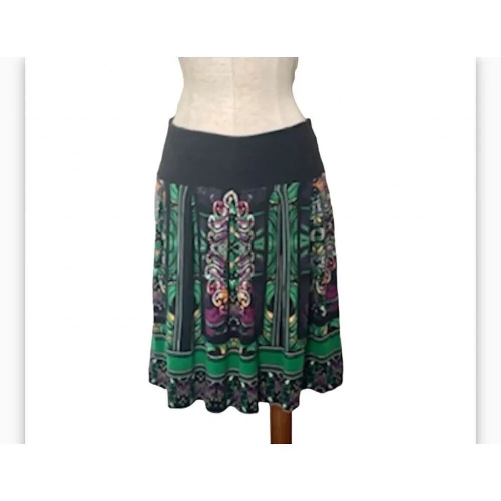 Ric Rac green pattern skirt